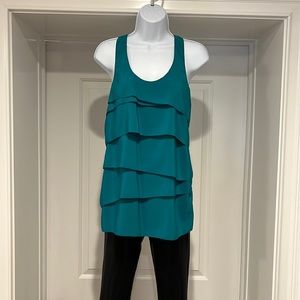 Aqua size small side zip teal tank